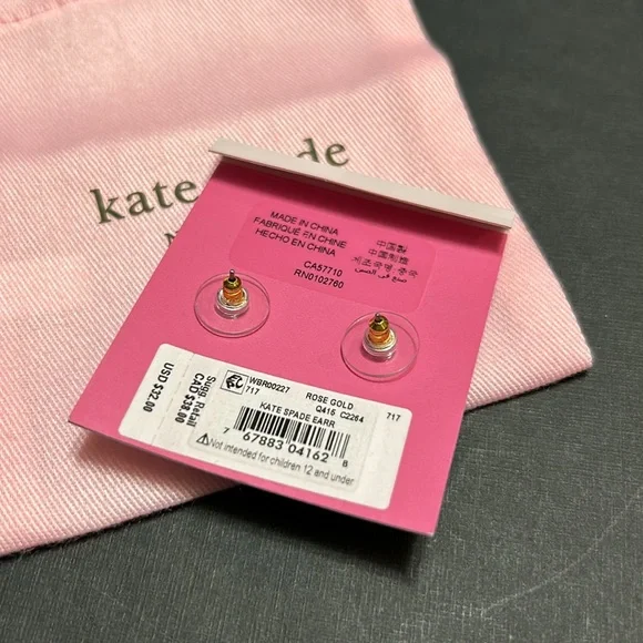 Kate Spade earrings, rose gold - Picture 3 of 4